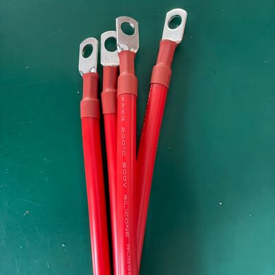 2AWG to 10AWG Battery Connection Cable with Silicone Insulation and M6 M8 M10 Terminals for Automotive Solar RV Car