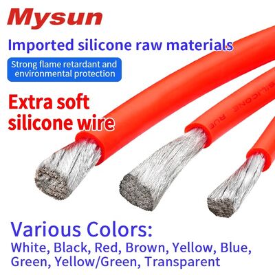 200°C Rated Temperature UL Standard Super Soft Battery Cable Silicone Wire for Industrial Applications
