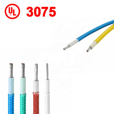 UL3075 10AWG Silikon-Glasfaser-Geflochtenes Kabel mit 600V Nennspannung und 200°C Temperaturbeständigkeit für Industrieheizungen