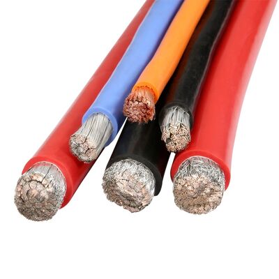 Hochtemperatur-Silicondraht-Batteriekabel mit 200°C Nenntemperatur 600V Nennspannung und eingelagertem Kupferleiter